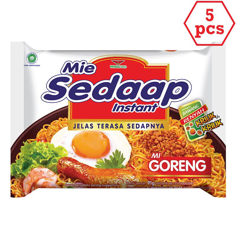 

Sedaap Mie Goreng 90g 5 pcs PROMO