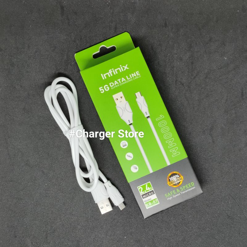 Kabel Data Infinix 2.4A Fast Charging Micro USB 5G Data Line Quick Charge