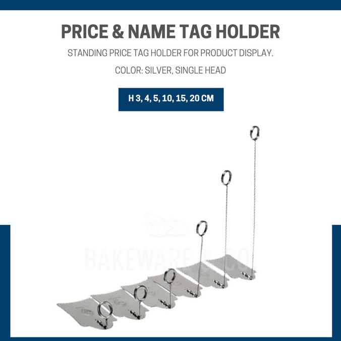

Price Name Tag Standing Display Holder - Stainless Food Grade Single