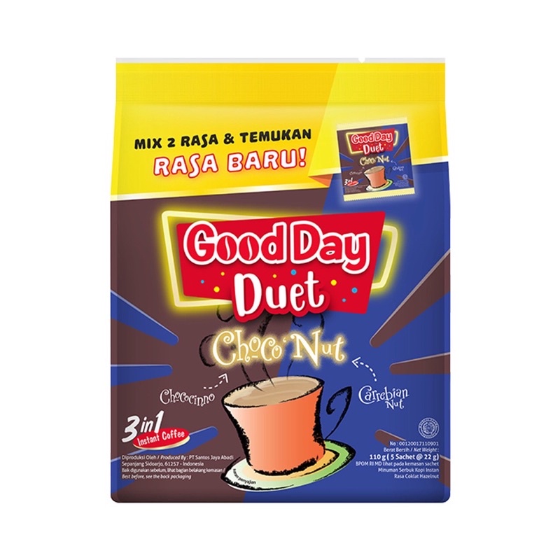 

GOOD DAY DUET CHOCONUT 1 Bag (5 x 22 gram)