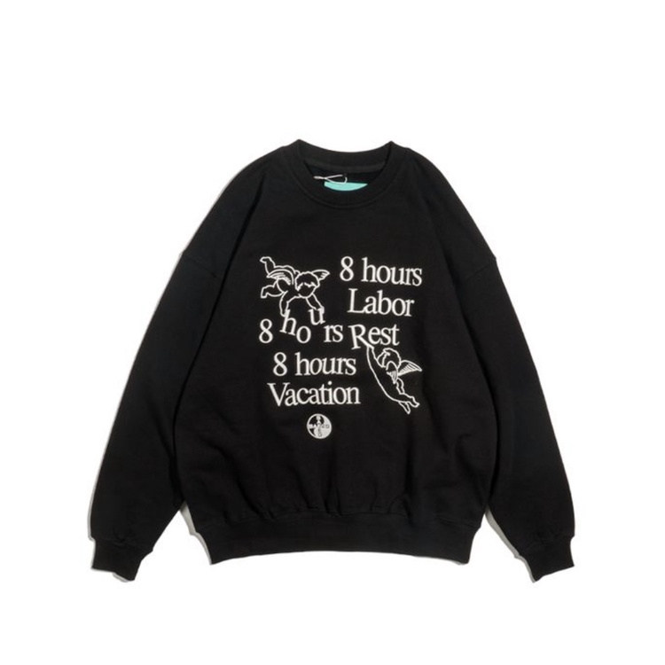 Based Club - Vacation Black Crewneck