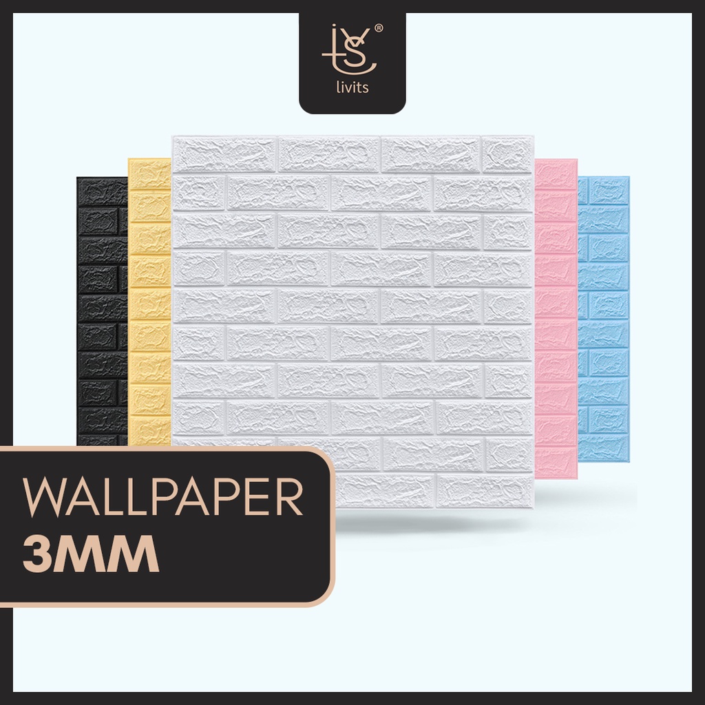 WALLPAPER BATA POLOS 3D FOAM | WALLPAPER FOAM TEMPEL | STICKER 3D FOAM