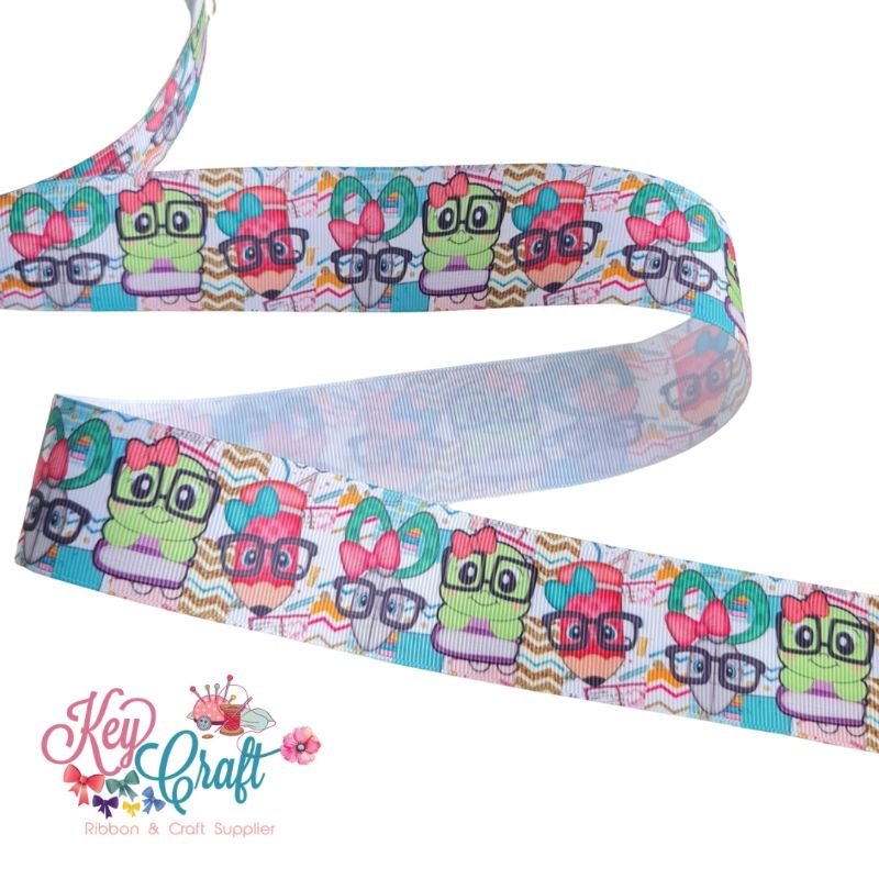 

Pita Grossgrain motif Back to school turtle size 3,8cm
