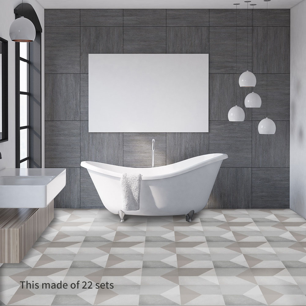 Floor Stickers Non Slip Art Tile Glass Home Background Set 30cm30cm Self Adhesive Removable Shopee Indonesia