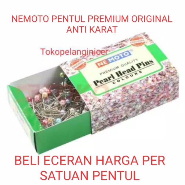 JUAL SATUAN PCS JARUM PENTUL NEMOTO ORIGINAL PREMIUM ANTI KARAT