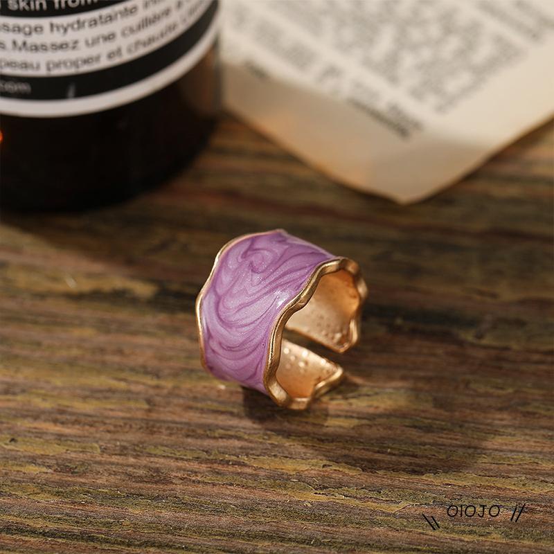 【COD】Cincin Model Terbuka Bahan Alloy Warna Spray Untuk Unisex