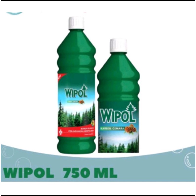 WIPOL PEL LANTAI KARBOL CEMARA BOTOL 750 ML - KARBOL LANTAI, KARBOL PEMBERSIH, KARBOL BOTOL