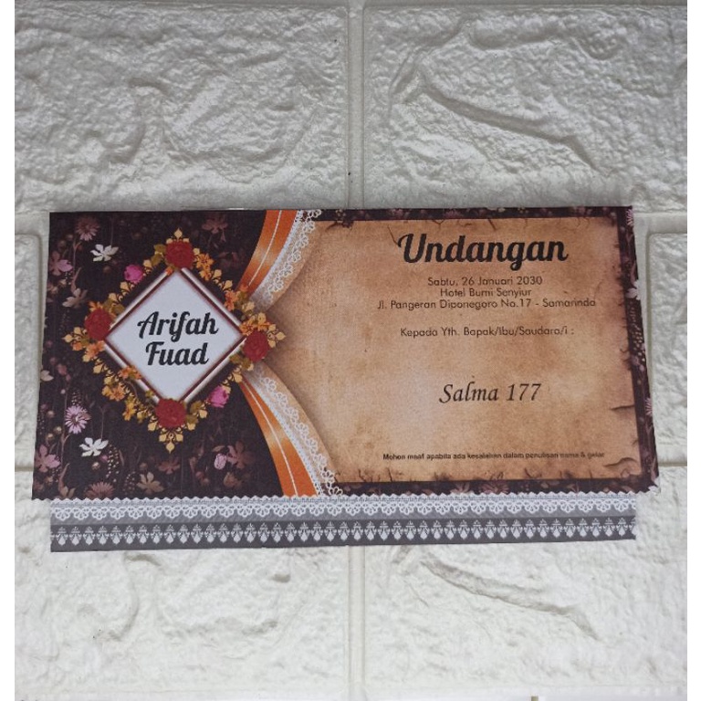 CETAK UNDANGAN PERNIKAHAN | BLANGKO SALMA 177