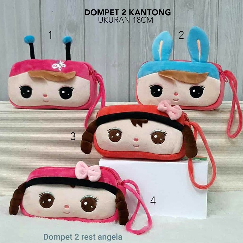 tas dompet anak boneka angela pretty metoo girl tempat pensil koin kpop korea koala panda candy