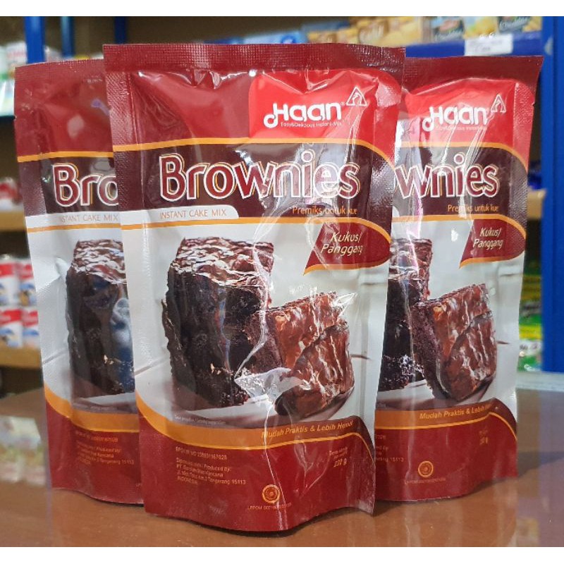 

Haan Brownies Kukus / Brownies Panggang 230Gr / Tepung Premix / Premix Brownies