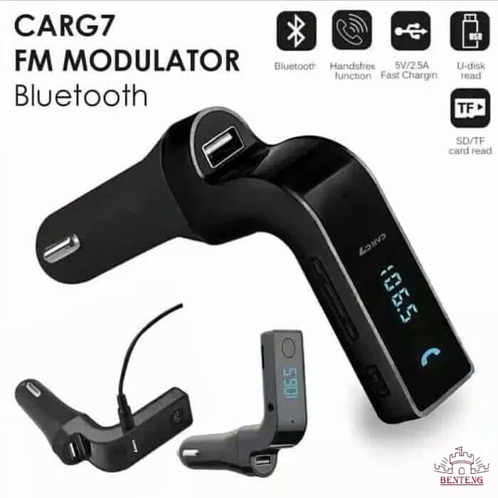 MODULATOR G7 BLUETOOTH TRANSMITTER SAVER CAR CHARGER MOBIL LIGHTER