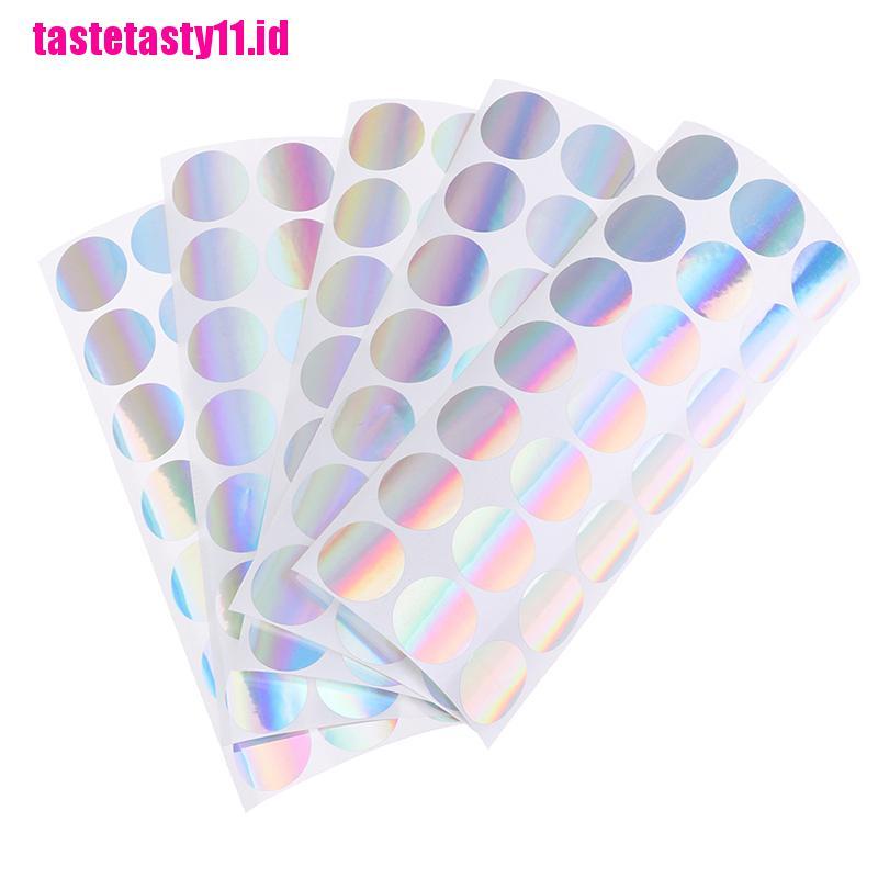 100 Pcs Stiker Segel Hologram Bentuk Bulat Ukuran 1 Inch Untuk Keamanan
