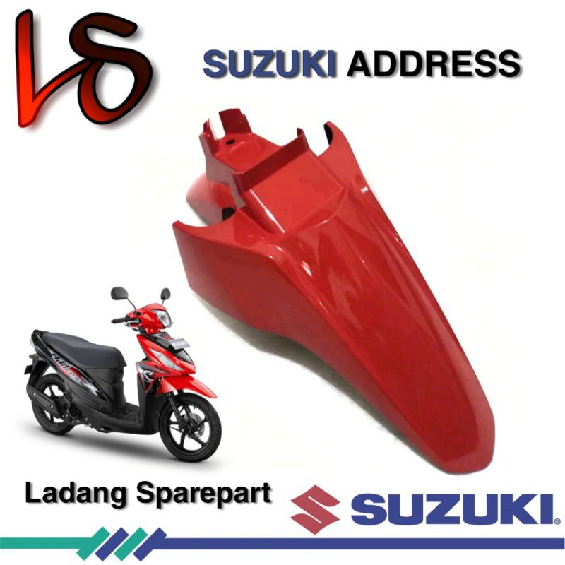 Spakbor depan Address Suzuki Merah Original