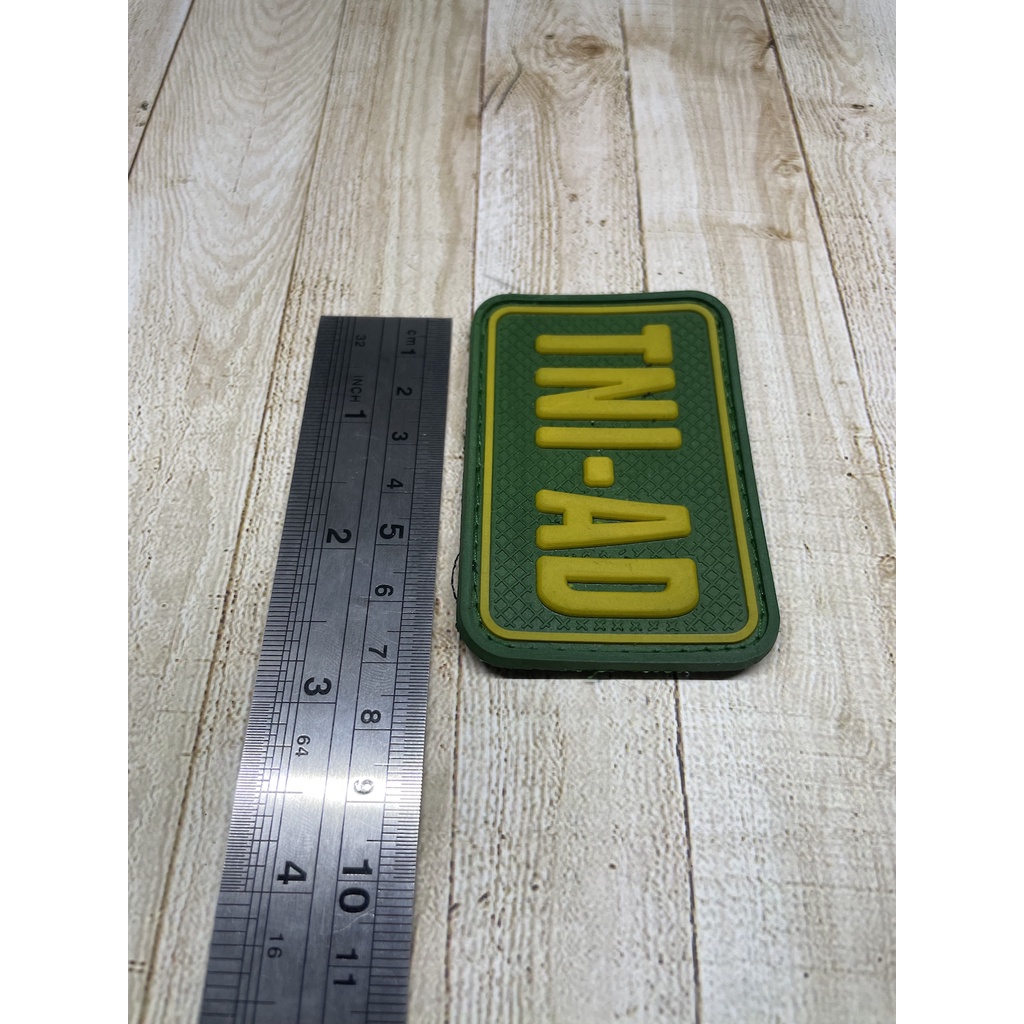 Patch TNI AD - Patch Velcro TNI AD - Prepetan TNI AD Hijau - Velcro Karet