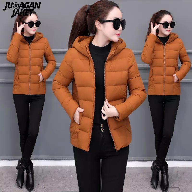 Jaket wanita winter coat hoodie musim dingin