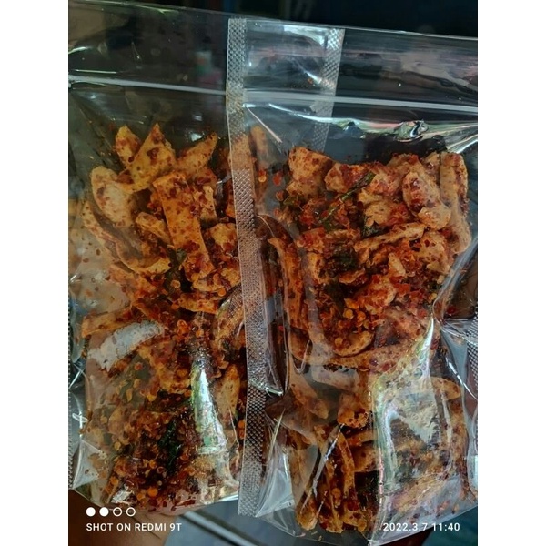 basreng pedas daun jeruk kemasan standingfouch isi 100grm