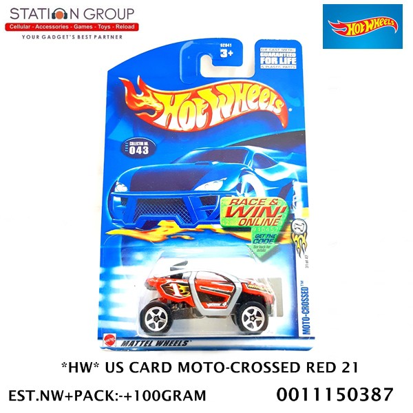 HOT WHEELS HW US CARD MOTO-CROSSED RED 21 - DIECAST
