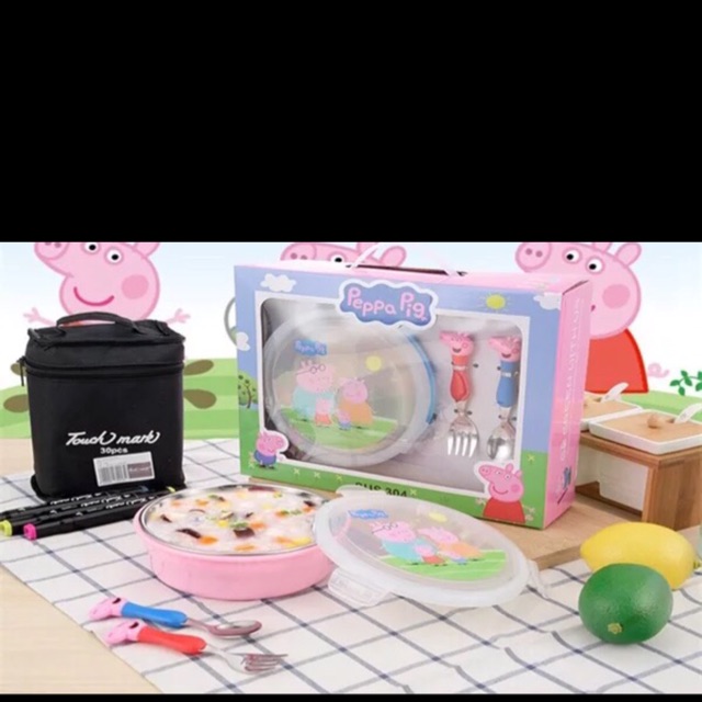 Alat makan Set peppa pig