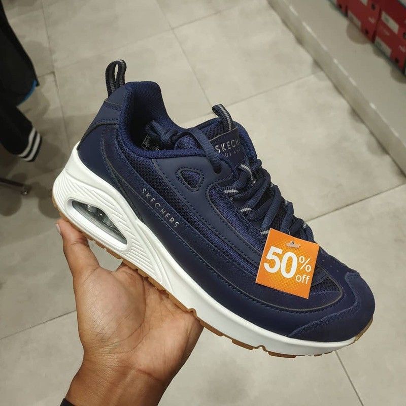 Sepatu wanita/ Sepatu wanita original/ Sneakers women/ Skechers uno-roundabout navy