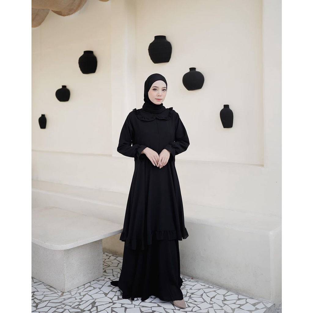 Azima Dress dewasa terbaru kekinian hits harga promo bahan ceruty babydoll lapis full asahi allsize