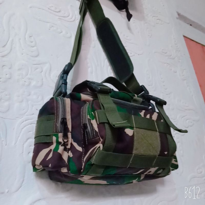 RPM TAS SELEMPANG HIJAU ARMY KOREA - TAS SAMPING ARMY - TAS TACTICAL HIJAU ARMY