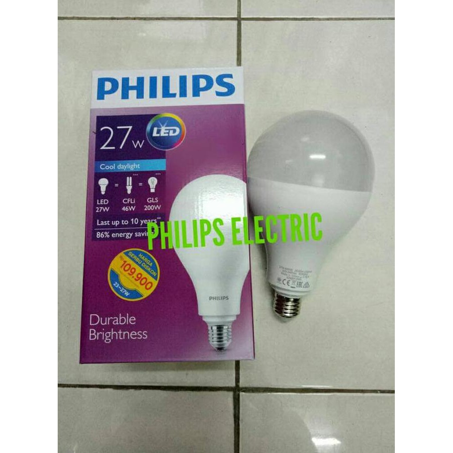 LAMPU PHILIPS LED 27 WATT 27 W 27WATT 27W - Putih