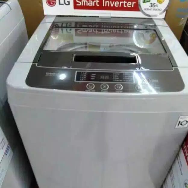 mesin cuci 1 tabung top loading LG smart inverter 8kg t2108 vspck