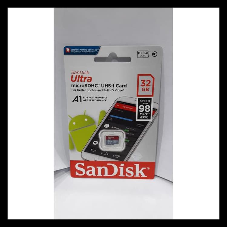 SANDISK ULTRA MICROSD 32GB 98MB/S CLASS 10 - MICRO SD 32 GB 98 MBPS