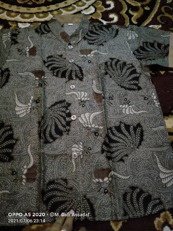 Kemeja Batik Anak Dan Ayah Batik Modern Lengan Pendek By Little Batik, Sidoasih Kerang Kenari