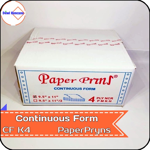 

Kertas Continuous Form 9,5" x 11" 4 PLY NCR K4 PaperPryns