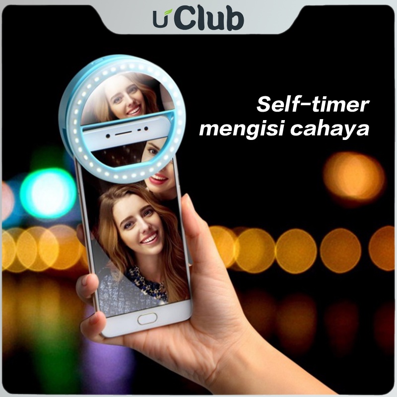 Jual Lampu Selfie FlashLight LED Camera Handphone HP Lamp Ring Selfie