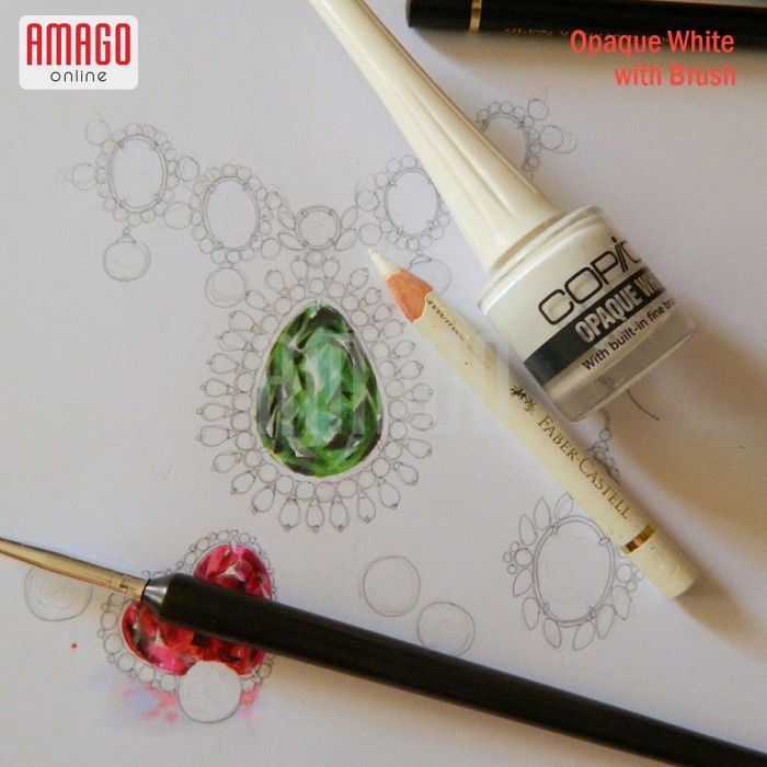 

Trendi Copic Opaque White Ink With Brush - Tinta Putih Susu - 6 Ml - Cow004 Terbatas