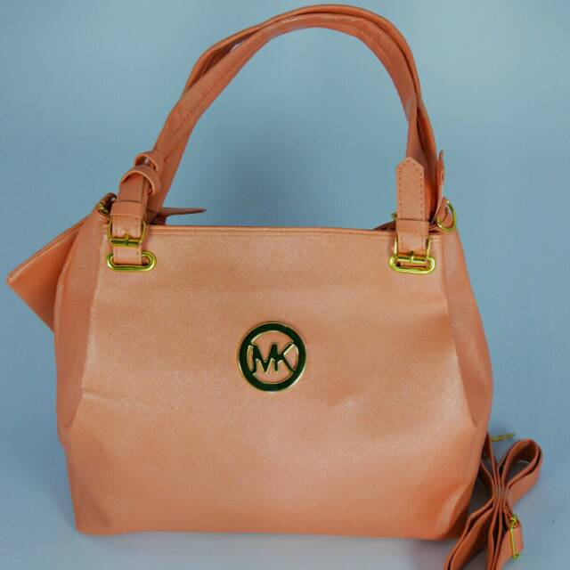 Tas Wanita Logo MK ,Warna Peach / Salem handbag totebag slingbag tas murah