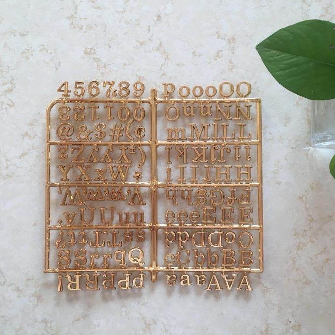 

DIY Changeable Felt Letter Board 10x10 Inches With Gold Letters