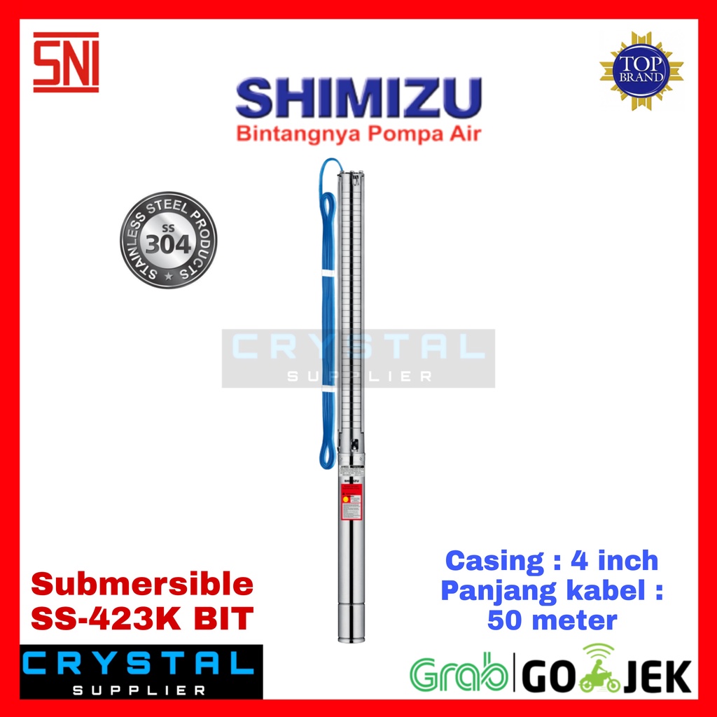 Pompa Submersible SHIMIZU SS-428K BIT 4 inch Deep Well Celup 2 HP