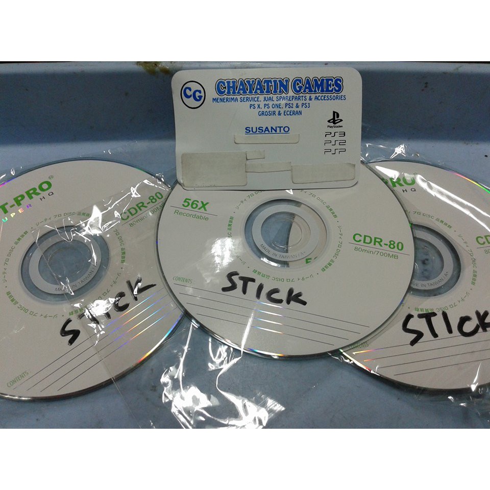 CD TEXT STIK / KASET TEXT STIK PS2