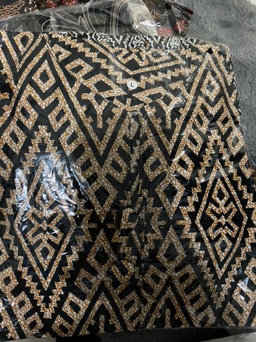 Tey-17 Batik Wanita Asj Sa Hrb026 Kenongo Kemeja Tosca Pendek