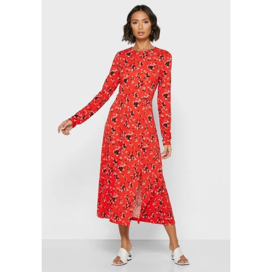 DRESS WANITA B*NANA REPUBLIC MIDI FLORALORIGINAL 100%