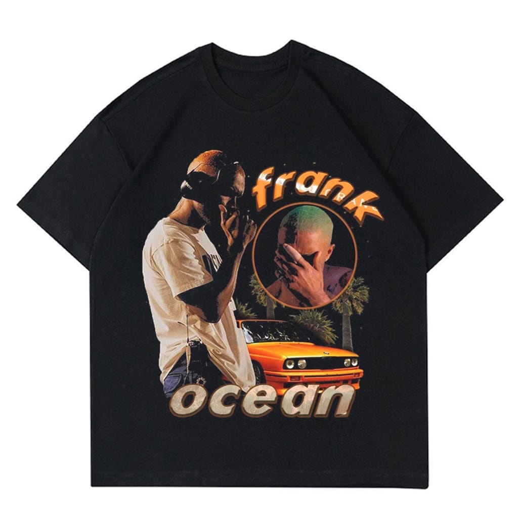 KAOS VINTAGE FRANK OCEAN | RAP TEE FRANK OCEAN | BAJU HITAM PRIA OVERSIZE FRANK OCEAN