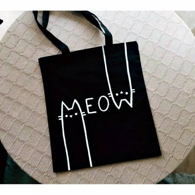 [MEOW TULIS] TOTE BAG K-POP WANITA /TAS SABLON KARAKTER