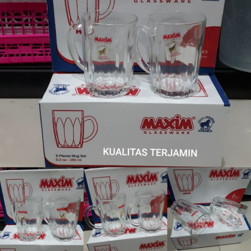 Gelas Maxim 300(6 pcs)/ Gelas Kaca Royalex/ Gelas Kopi Gelas Kaca