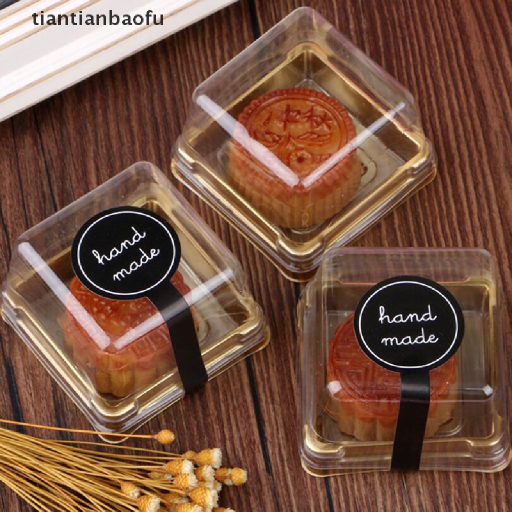 100x Stiker Label Segel Kue Handmade Warna Hitam