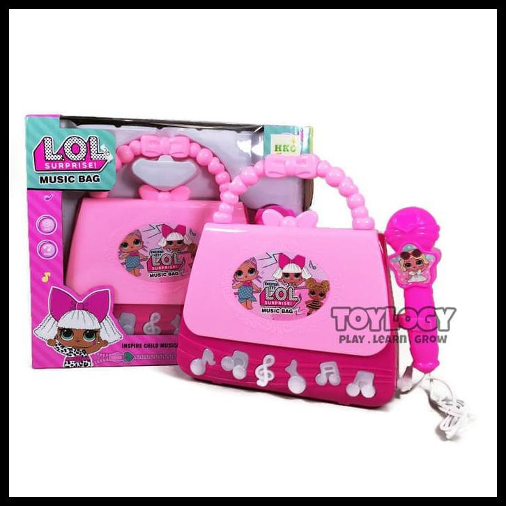 Magic Mainan Anak Perempuan Microphone Music Bag Lol Surprise Tas Koper Mic