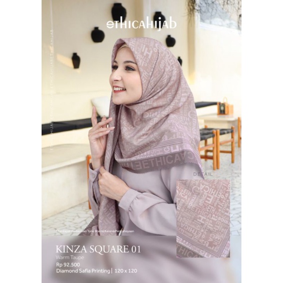 KINZA SQUARE 01 &amp; 02 © HIJAB SEGIEMPAT SYARI  MOTIF ETHICA