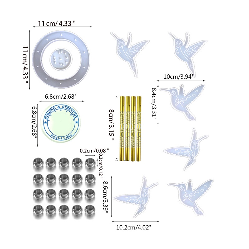 Siy Cetakan Resin Epoksi Bentuk Burung Kolibri Bahan Silikon Untuk Dekorasi Taman