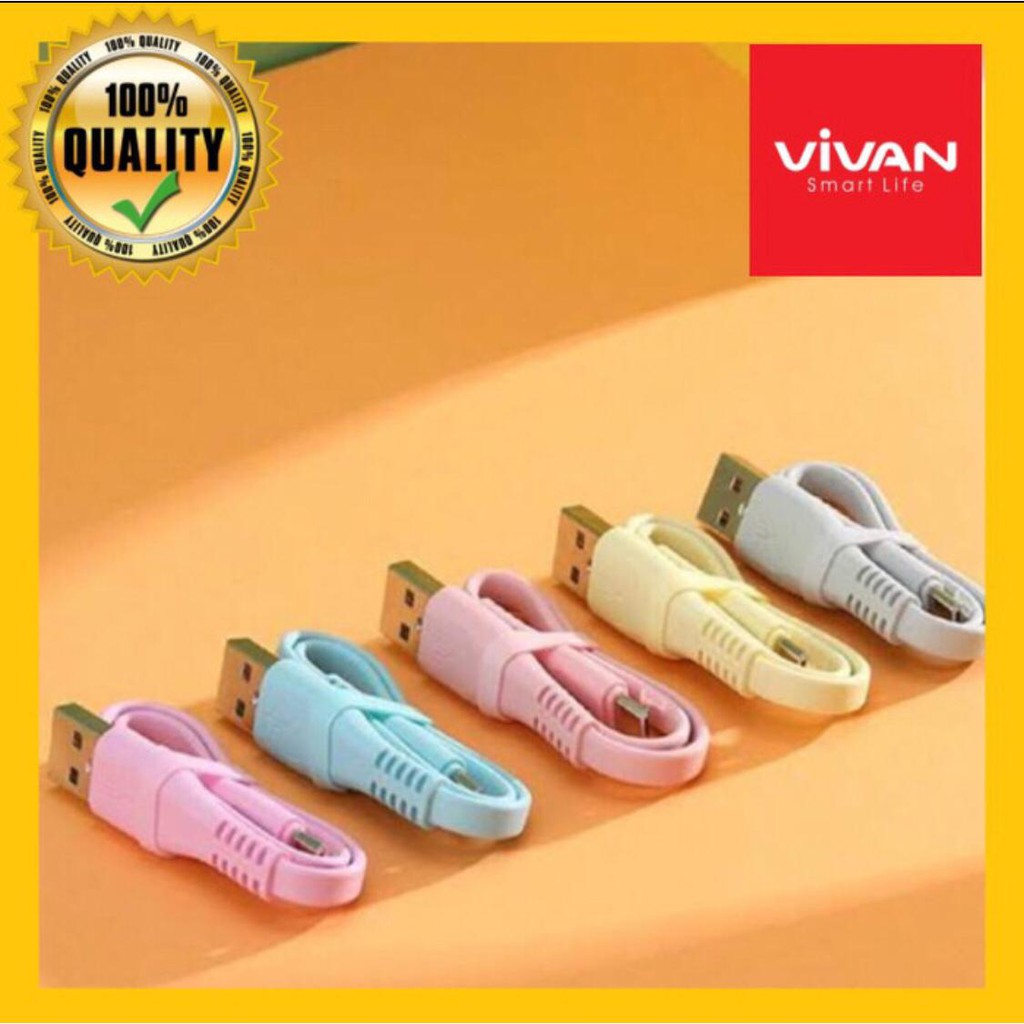 Kabel Data Pendek Original VIVAN Micro USB 30 cm Murah Berkualitas Kabel Data Vivan Pendek