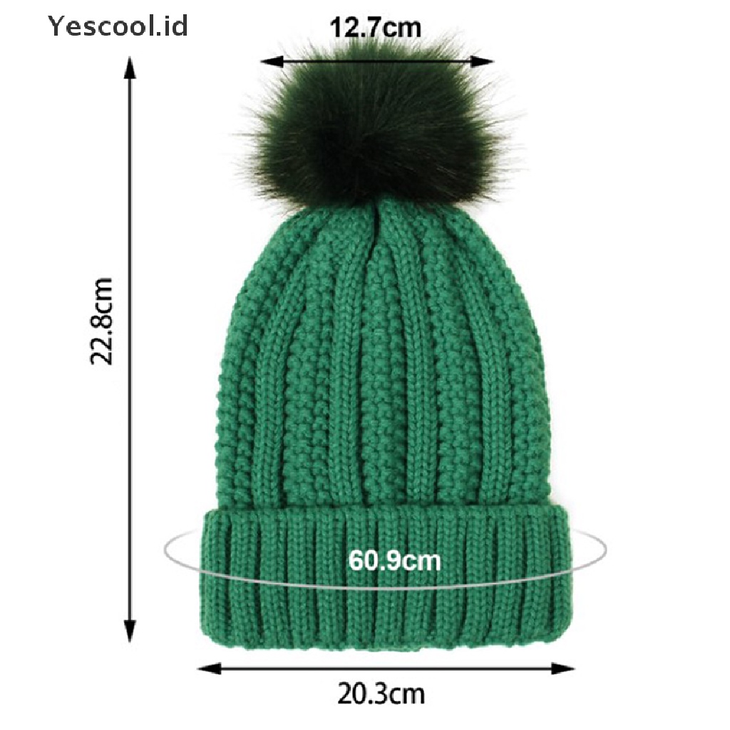 【Yescool】 Warm Satin Lined Skull Cap Soft Stretch Cable Wool Knit Hats Beanie Hat .