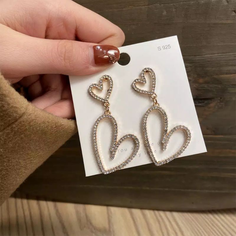 anting hijab/aksesoris anting/anting love/anting korea/ready pati