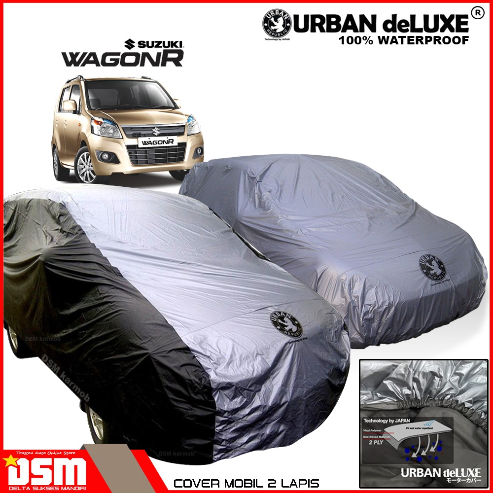 Urban Deluxe Cover Mobil 2 Lapis Suzuki Wagon R / 100% Waterproof Dan Anti Gores