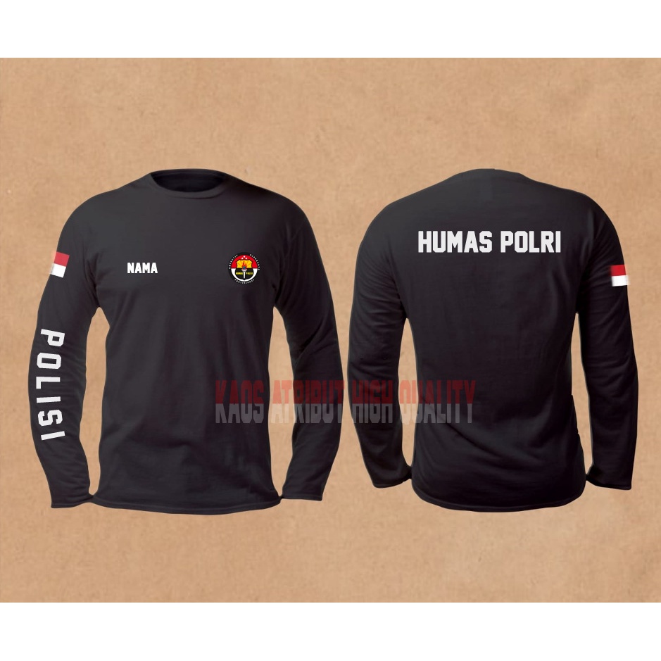 kaos atasan Humas Polri kaos polisi humas polri lengan panjang